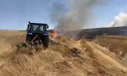 Büyüyen yangın, 3 bin dönümlük buğday tarlasını küle çevirdi