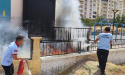 Siirt’te otluk alanda başlayan yangın elektrik trafosuna sıçradı