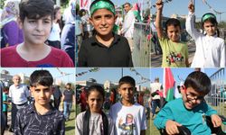Adana'da Aksa Tufanı'na destek mitingine katılan çocuklar: Filistin'de çocuklar öldürülüyor!