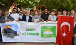 Filistin'deki şehidler için gıyabi cenaze namazı kılındı, basın açıklaması yapıldı