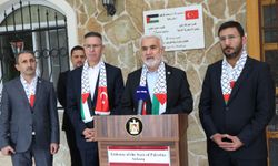 ​HÜDA PAR Genel Başkanı Yapıcıoğlu'ndan Filistin Büyükelçiliğine ziyaret