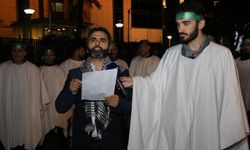 HÜDA PAR, işgalcilerin katliamlarını siyah çelenk ve kefenle protesto etti