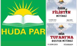 HÜDA PAR'dan "Özgür Filistin" ile "Aksa Tufanı'na Destek" mitinglerine davet