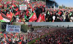 İstanbul'da "Özgür Filistin Mitingi" düzenlendi