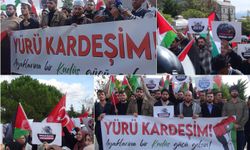 Kocaeli Üniversitesi öğrencilerinden Filistin’e destek yürüyüşü