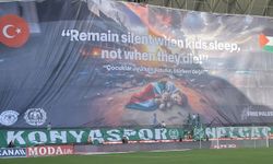 Konyaspor-Pendikspor maçında işgal rejimi protesto edildi!
