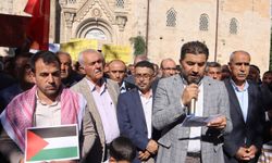 Kudüs Fatihi Selahaddin'i Eyyubi'nin ismini taşıyan tarihi cami önünde basın açıklaması