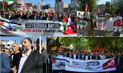 Siirt'te binlerce kişi Cuma namazı çıkışı  Gazze için yürüdü