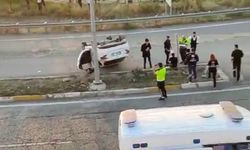 Virajı alamayan otomobil takla attı: 2 yaralı