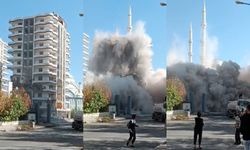 Diyarbakır'da ağır hasarlı bina yıkım esnasında çöktü
