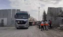 Filistin Kızılayı 155 kamyon yardımı daha teslim aldı
