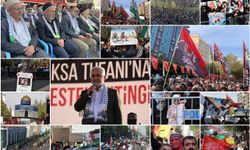 HÜDA PAR'ın Batman'da düzenlediği "Aksa Tufanına Destek" mitinginden görseller
