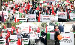 Kadınlardan Filistin'de yaşanan soykırıma karşı sessiz oturma eylemi