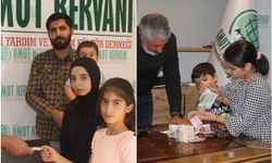 Minik kalplerden Filistin'e bağış