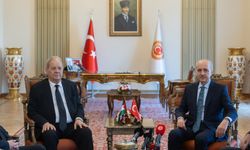 TBMM Başkanı Kurtulmuş, Filistin Ulusal Konseyi Başkanı Fattuh ile görüştü