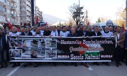 Bursa'da binlerce kişi "Özgür Filistin" için yürüdü