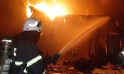 Kayseri'de ahşap palet fabrikasında yangın