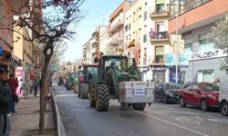 Madrid'de çiftçiler traktörleriyle protesto düzenledi