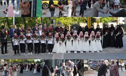 Batman'da "Mevlid-i Nebi" etkinliği dolayısıyla halka gül dağıtıldı