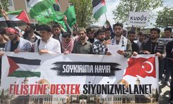 Erzincan'da üniversite öğrencilerinden Gazze'ye destek yürüyüşü