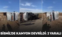 Diyarbakır'da Hafriyat Yüklü Kamyon Devrildi: 2 Yaralı