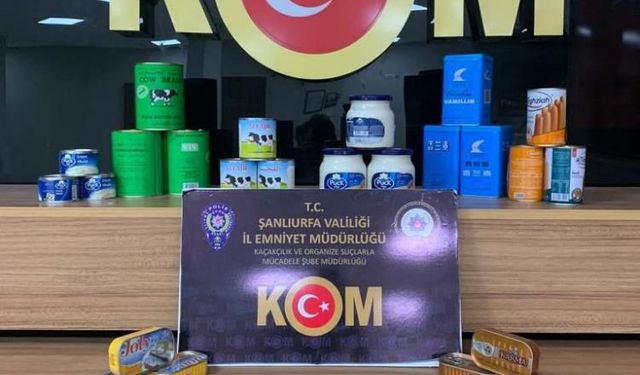 Şanlıurfa'da 1 Milyon Liralık Kaçak Gıda Ürünü Ele Geçirildi