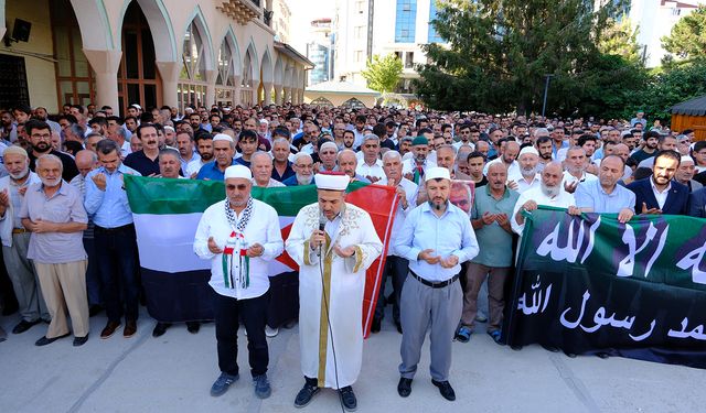 Van’da HAMAS lideri Heniyye için gıyabi cenaze namazı ve basın açıklaması