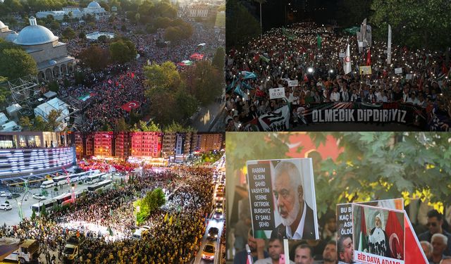Türkiye halkı Şehit İsmail Heniyye'nin son çağrısına icabet etti